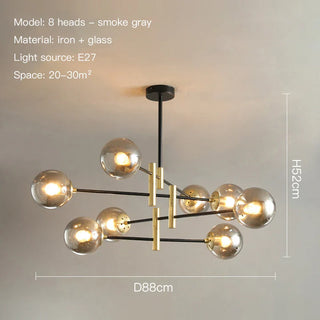 Sloane Chandelier Chic Modern  Art Deco Inspired Illumination