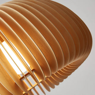 Pumpkin Pendant Chic Modern  Scandinavian Wooden Accent Light