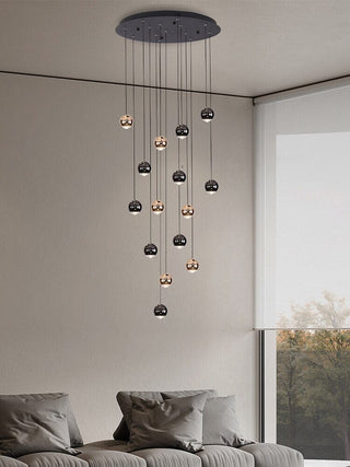 Glass Raindrop Chandelier Modern  Handcrafted Artisan Ceiling Light