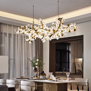Golden Grape Vine Chandelier Modern  Luxury Marble Base Table Lamp