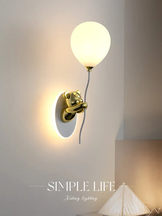 Artistic Bear Wall Lamp Modern  Ornate Antique Finish Fixture
