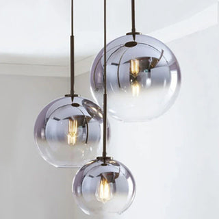 Zynella Gradient Glass Ball Modern  Vintage Brass Accent Lighting