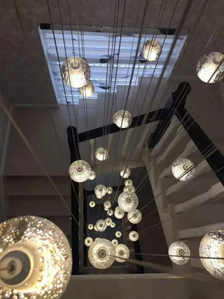 Merida Ball Chandelier Modern  Ornate Antique Finish Fixture