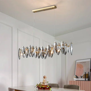 Ritz Oval Chandelier Premium Modern  Chic Glass Globe Pendant