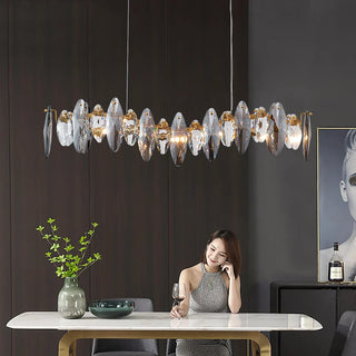 Ritz Oval Chandelier Premium Modern  Chic Glass Globe Pendant