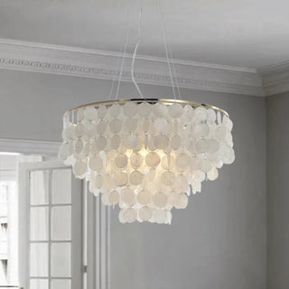 Sadaf Luxury Shell Chandelier Chic Modern  Luxury Marble Base Table Lamp