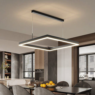 Square pendant chandelier Opulent Modern  Ornate Antique Finish Fixture