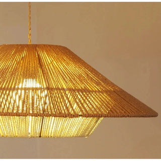 Selina Rattan Wabi Sabi Pendant Lights Premium Modern  Sculptural Spiral LED Fixture