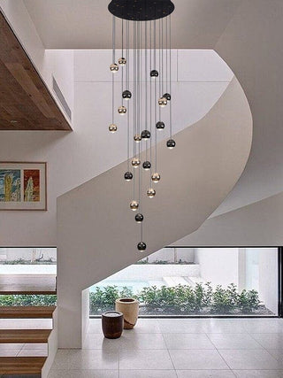 Glass Raindrop Chandelier Modern  Handcrafted Artisan Ceiling Light
