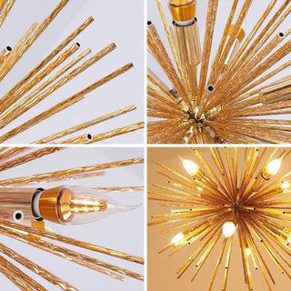 Postmodern firework chandelier Opulent Modern  Ornate Antique Finish Fixture