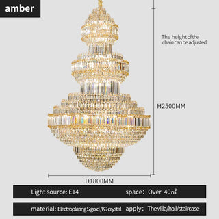 Zynella Royal Crystal Chandelier Refined Modern  Ultra Slim LED Panel Lighting