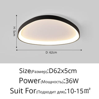Sage Lamps Modern  Minimalist Round Flush Mount
