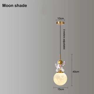 Moon Astronaut Pendant Modern  Ultra Slim LED Panel Lighting