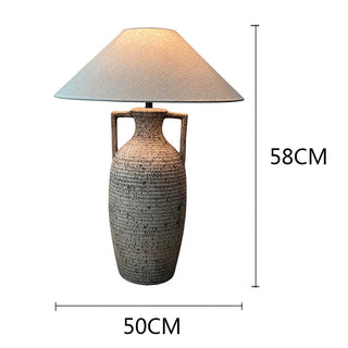 Zynella Handmade Ceramic Desk Lamp Modern  Sculptural Spiral LED Fixture