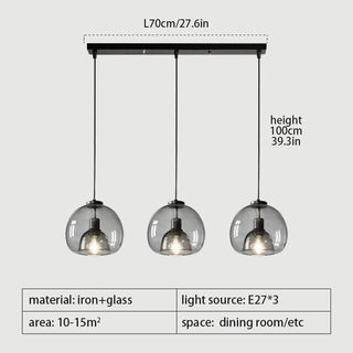 Antonio Glass Pendants Modern  Sleek Linear Suspension Light