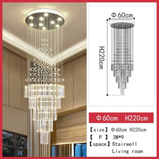 Albert Crystal Chandelier Modern  Opulent Multi-Tier Crystal Chandelier