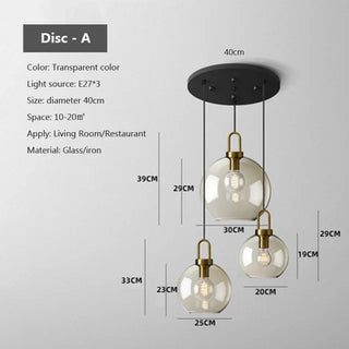 Modern Smoke Glass Pendant Light Modern  Contemporary Crystal Statement Fixture