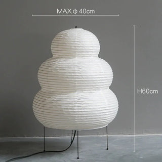 Japanese Wabi-sabi Tripod Floor Lamp Modern  Luxury Marble Base Table Lamp