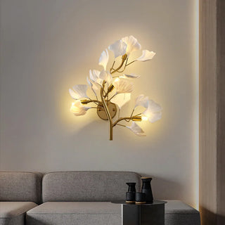 Jasmine Leaf Wall Lamp Modern  Ornate Antique Finish Fixture