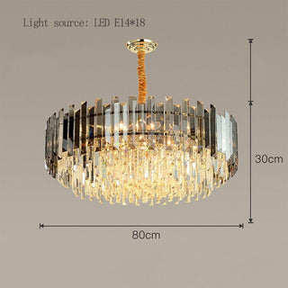 LED Round Golden Crystal Lamp Modern Geometric Design Lamp