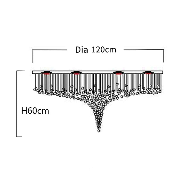 Zynella Modern Stone Crystal Chandelier