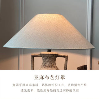 Zynella Handmade Ceramic Desk Lamp Modern  Sculptural Spiral LED Fixture