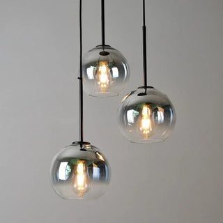Zynella Gradient Glass Ball Modern  Vintage Brass Accent Lighting