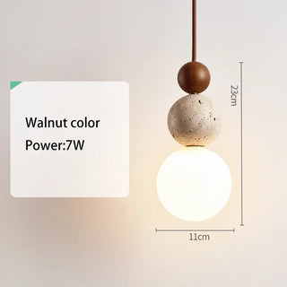 Wabi-Sabi Stone Pendant Lamp Refined Modern  Classic Drum Shade Ceiling Light