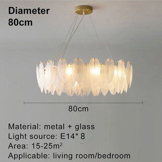 Feather Chandelier Modern  Opulent Multi-Tier Crystal Chandelier