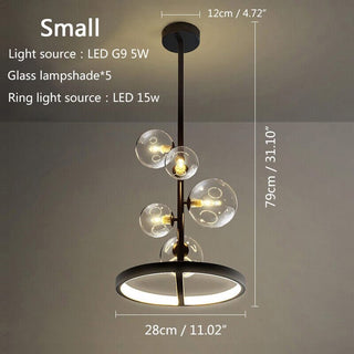 Lucian Bubble Chandelier Modern  Sculptural Spiral LED Fixture