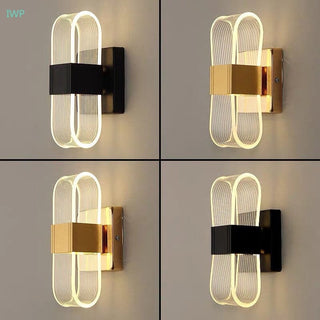 Luxury Acrylic LED Wall Lamp Modern  Ornate Antique Finish Fixture