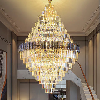 Anwar Crystal Chandelier Modern  Ornate Antique Finish Fixture