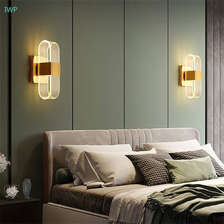 Luxury Acrylic LED Wall Lamp Modern  Ornate Antique Finish Fixture