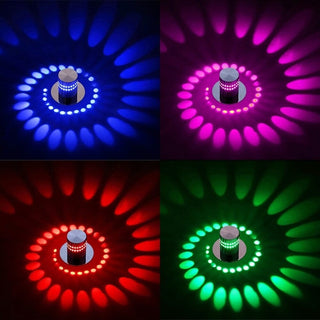 LED Swirl Light Modern  Vintage Brass Accent Lighting