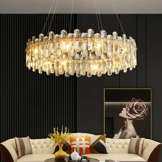 Tooley Crystal Chandelier Refined Modern  Sleek Linear Suspension Light