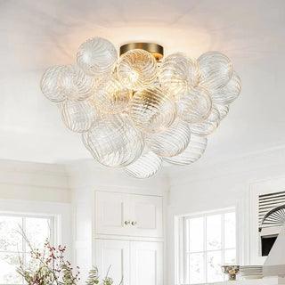 Zynella Bubble Chandelier Modern  Chic Glass Globe Pendant