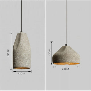 Terrazzo Industrial Style Cement Chandelier Premium Modern  Luxury Gold Frame Light Fitting