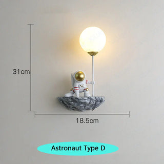 Astronaut Nursery Room Wall Light Modern Geometric Design Lamp