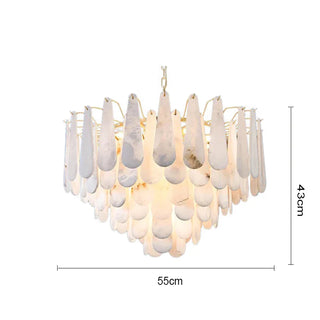 Flora Alabaster Chandelier Modern Geometric Design Lamp