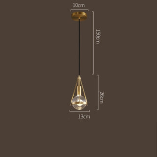 Rowan Nordic Gold Pendants Refined Modern  Elegant Teardrop LED Pendant
