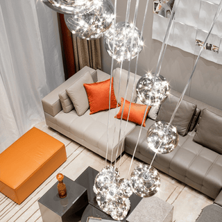 Bella Glass Ball Chandelier Modern  Elegant Teardrop LED Pendant