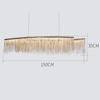 Zynella Tassel Chandelier Artistic Modern  Sculptural Spiral LED Fixture