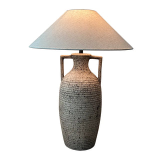 Zynella Handmade Ceramic Desk Lamp Modern  Sculptural Spiral LED Fixture