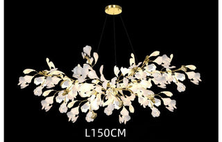 Ceramic Petal Chandelier Modern Geometric Design Lamp
