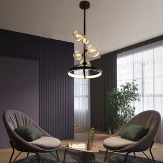 Lucian Bubble Chandelier Modern  Sculptural Spiral LED Fixture