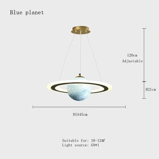 Planet Pendant Lamp Artistic Modern  Classic Drum Shade Ceiling Light