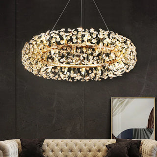 Chelsea Ring Chandelier Modern  Chic Glass Globe Pendant