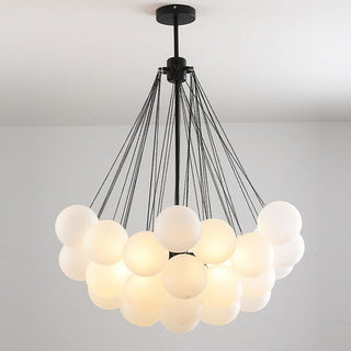 Zynella Frosted Ball Chandelier Modern Geometric Design Lamp