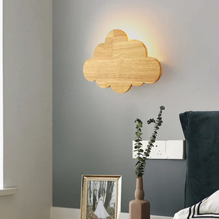 Cloud Wooden Wall Lights Modern  Ornate Antique Finish Fixture