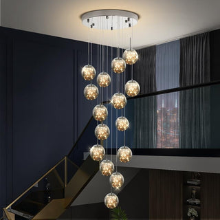 Bella Glass Ball Chandelier Modern  Elegant Teardrop LED Pendant
